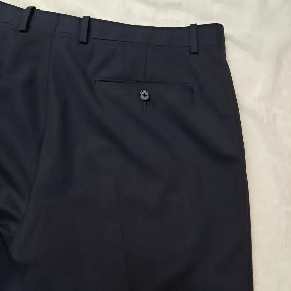 Theory Mayer New Tailor 2 Virgin Wool Dress Pants Men's 36 Navy Blue Work Career - Picture 6 of 13